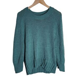 Gap Sweater Women's Large‎ Loose Knit Long Sleeve Top Green